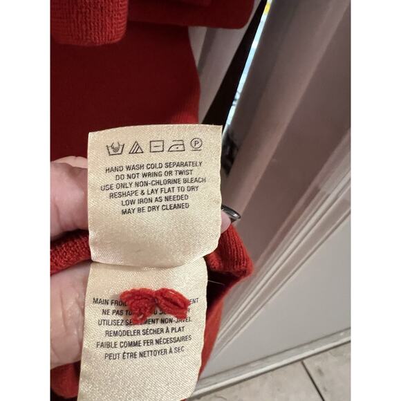MOTH Dress Womens Medium Cherry Red Chester Bell Sleeve Sweater Anthropologie - Picture 7 of 8